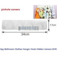 Multifunctional Bathroom Clothes Hanger Hook Hidden Camera 32GB (Remote Control And Motion Detection)