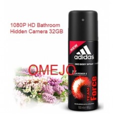 1080P Adidas Men Body Fragrance Spray Bottle Camera HD Bathroom Spy Camera 32GB